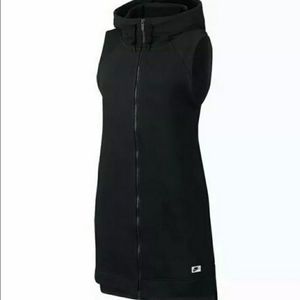 Nike Schwarz full zip hoodie dress